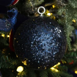 Extra Large Blue Sequin Christmas Bauble Online
