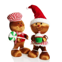 Extra Large Gingerbread Boy with Lollipop Christmas Ornament Fashion
