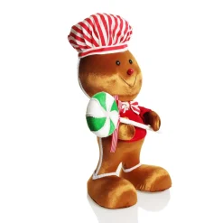 Extra Large Gingerbread Boy with Lollipop Christmas Ornament Fashion