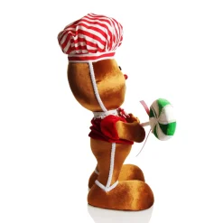 Extra Large Gingerbread Boy with Lollipop Christmas Ornament Fashion
