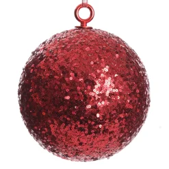 Extra Large Red Sequin Christmas Bauble Hot