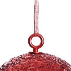 Extra Large Red Sequin Christmas Bauble Hot