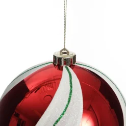Extra Large Red Swirl Candy Cane Christmas Bauble Online