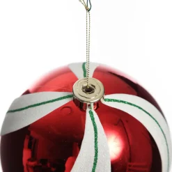 Extra Large Red Swirl Candy Cane Christmas Bauble Online