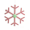 Extra Large White Snowflake with Red Lolly Trim New