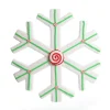 Extra Large White Snowflake with Mint Green Lolly Trim Sale