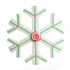 Extra Large White Snowflake with Mint Green Lolly Trim Sale