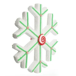 Extra Large White Snowflake with Mint Green Lolly Trim Sale