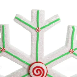 Extra Large White Snowflake with Mint Green Lolly Trim Sale