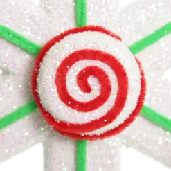 Extra Large White Snowflake with Mint Green Lolly Trim Sale