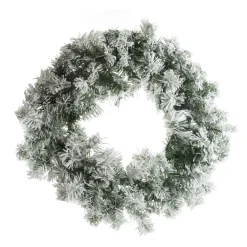 Flocked Alpine Christmas Wreath Best Sale