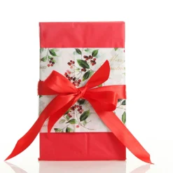 Floral Merry Christmas and Red Tissue Paper Wrap 10 Pack Store