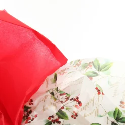 Floral Merry Christmas and Red Tissue Paper Wrap 10 Pack Store