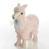 Fluffy Pink Llama with Blue Bow Flash Sale