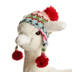 Fluffy White Llama with Hat - Standing Discount