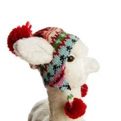 Fluffy White Llama with Hat - Standing Discount