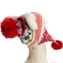 Fluffy White Llama with Hat - Sitting Clearance