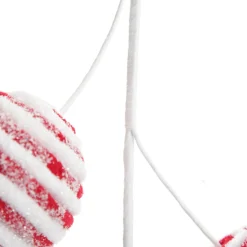 Frosted Candy Cane Ball Pick Sale