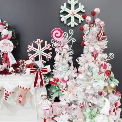 Frosted Candy Cane Ball Pick Sale