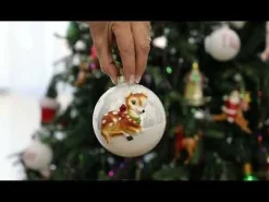 Frosted Glass 3D Bambi Christmas Bauble Outlet