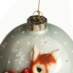 Frosted Glass 3D Bambi Christmas Bauble Outlet