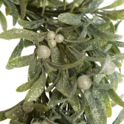 Frosted Green Leaf Christmas Wreath with White Berries Store