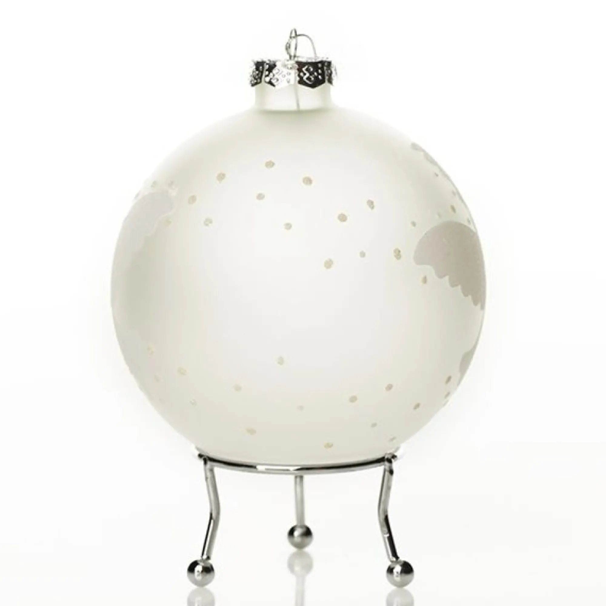 Frosted Peace Doves Christmas Bauble Online