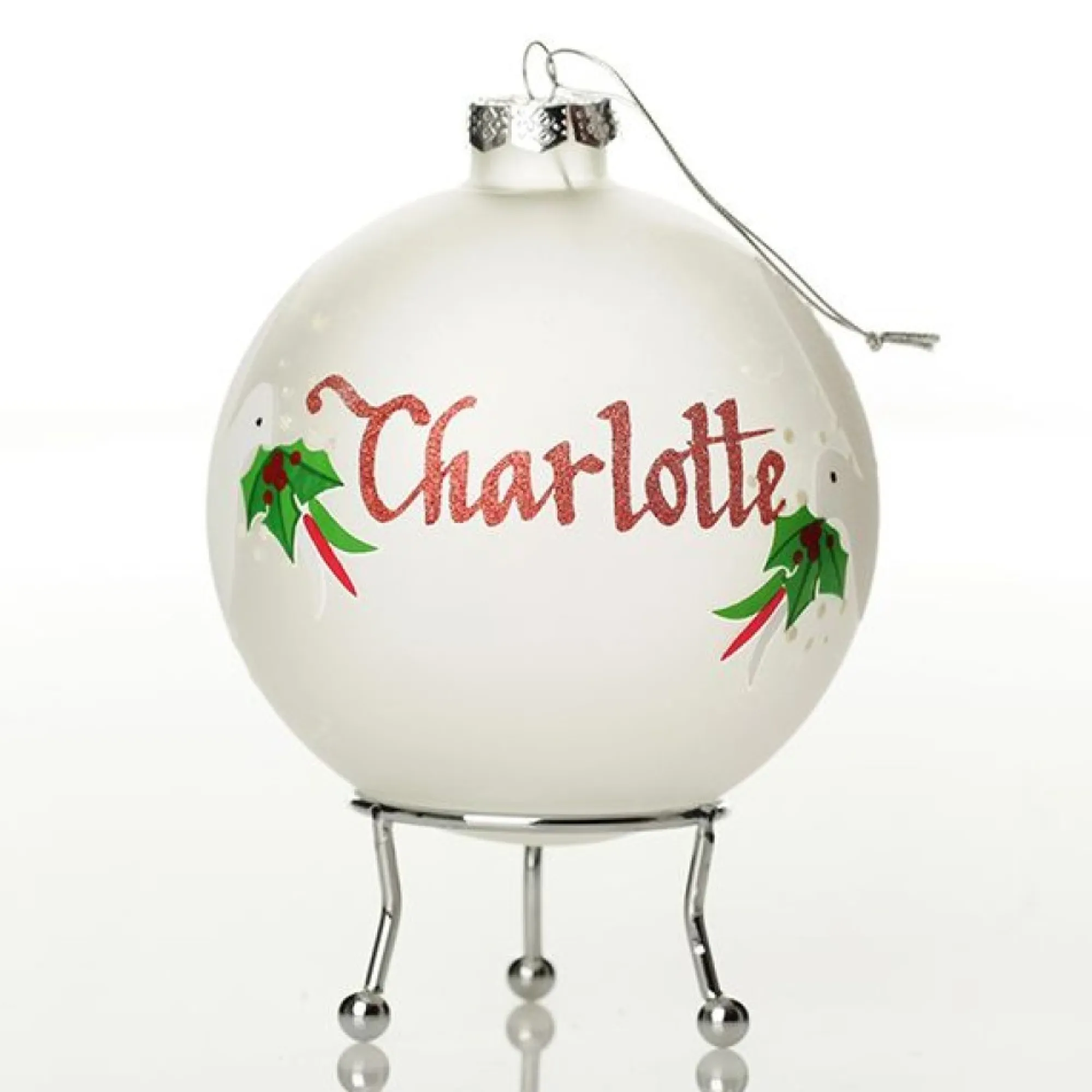 Frosted Peace Doves Christmas Bauble Online