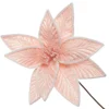 Frosted Pink Flower Clip with White Edge Hot