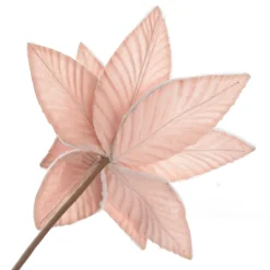 Frosted Pink Flower Clip with White Edge Hot