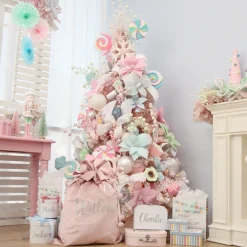 Fun Pale Blue Flower Stem with White Pom Pom Trim Best Sale