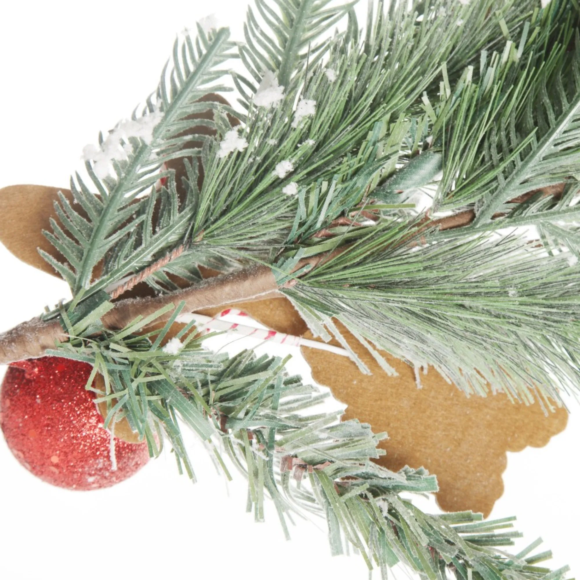 Gingerbread Flocked Christmas Spray Best