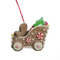 Gingerbread Man in Car Christmas Tree Decoration Best