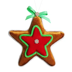 Gingerbread Star Christmas Decoration Clearance