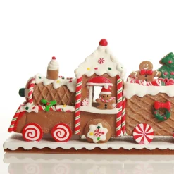 Gingerbread Train Christmas Ornament New