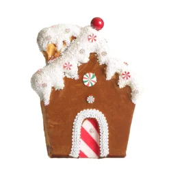Gingerbread Velvet House Christmas Tree Decoration Shop