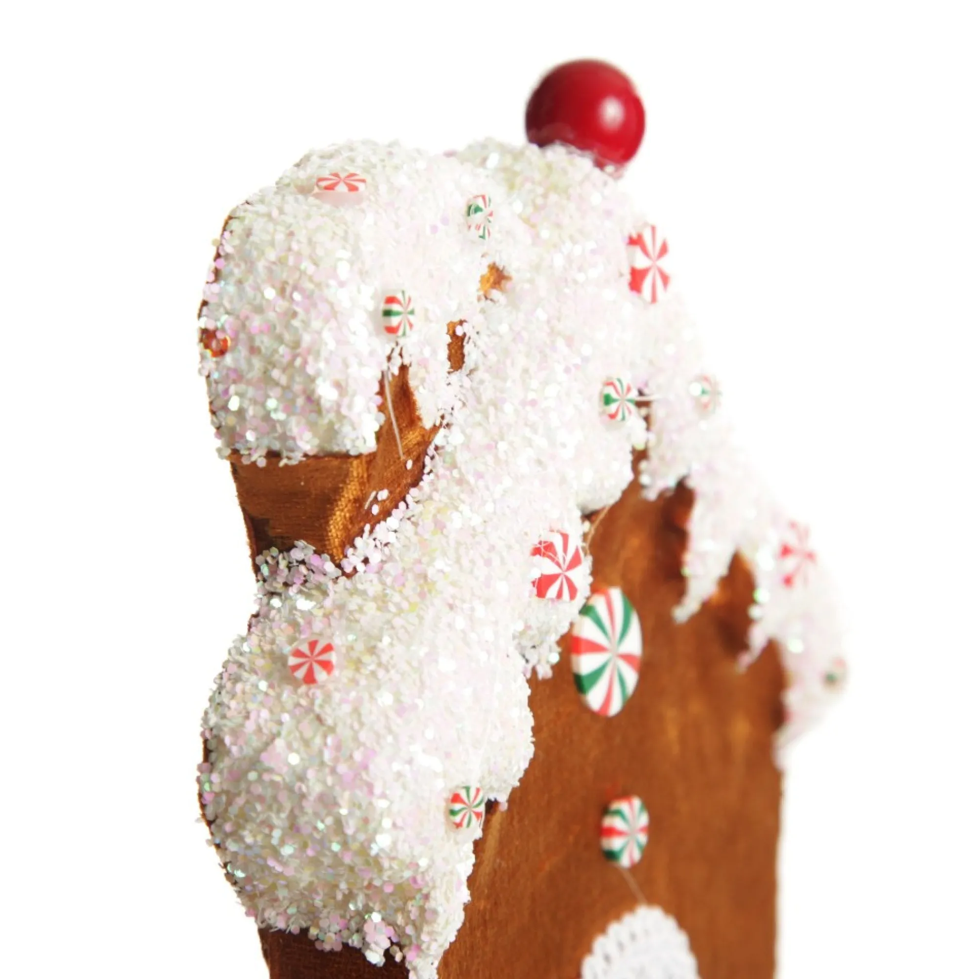 Gingerbread Velvet House Christmas Tree Decoration Shop