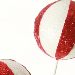 Glitter Candy Cane Ball Pick Cheap