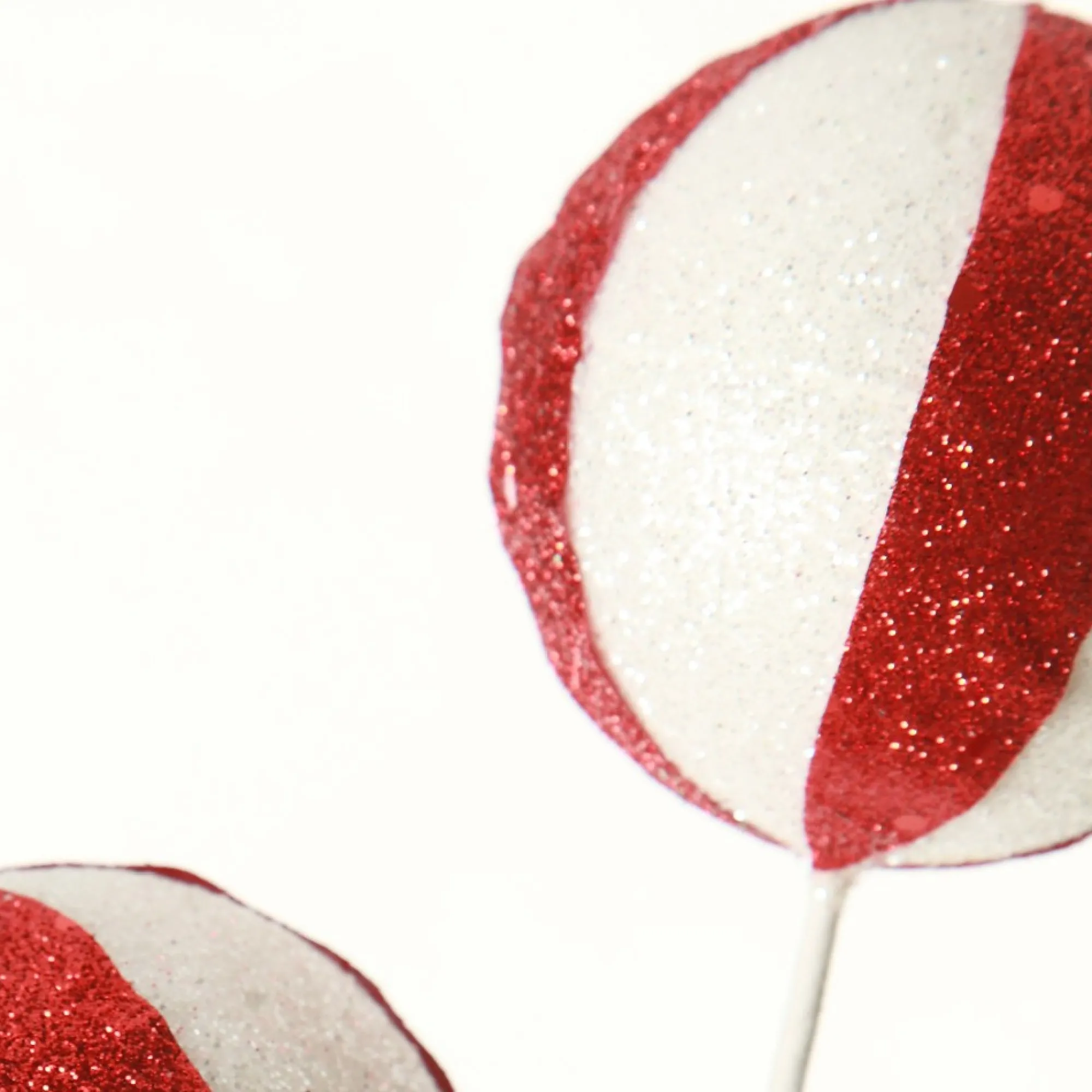 Glitter Candy Cane Ball Pick Cheap