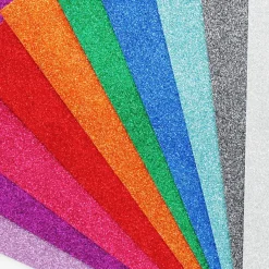 Glitter Foam Self Adhesive Mixed Colours A4 Sheets - Pack of 10 New