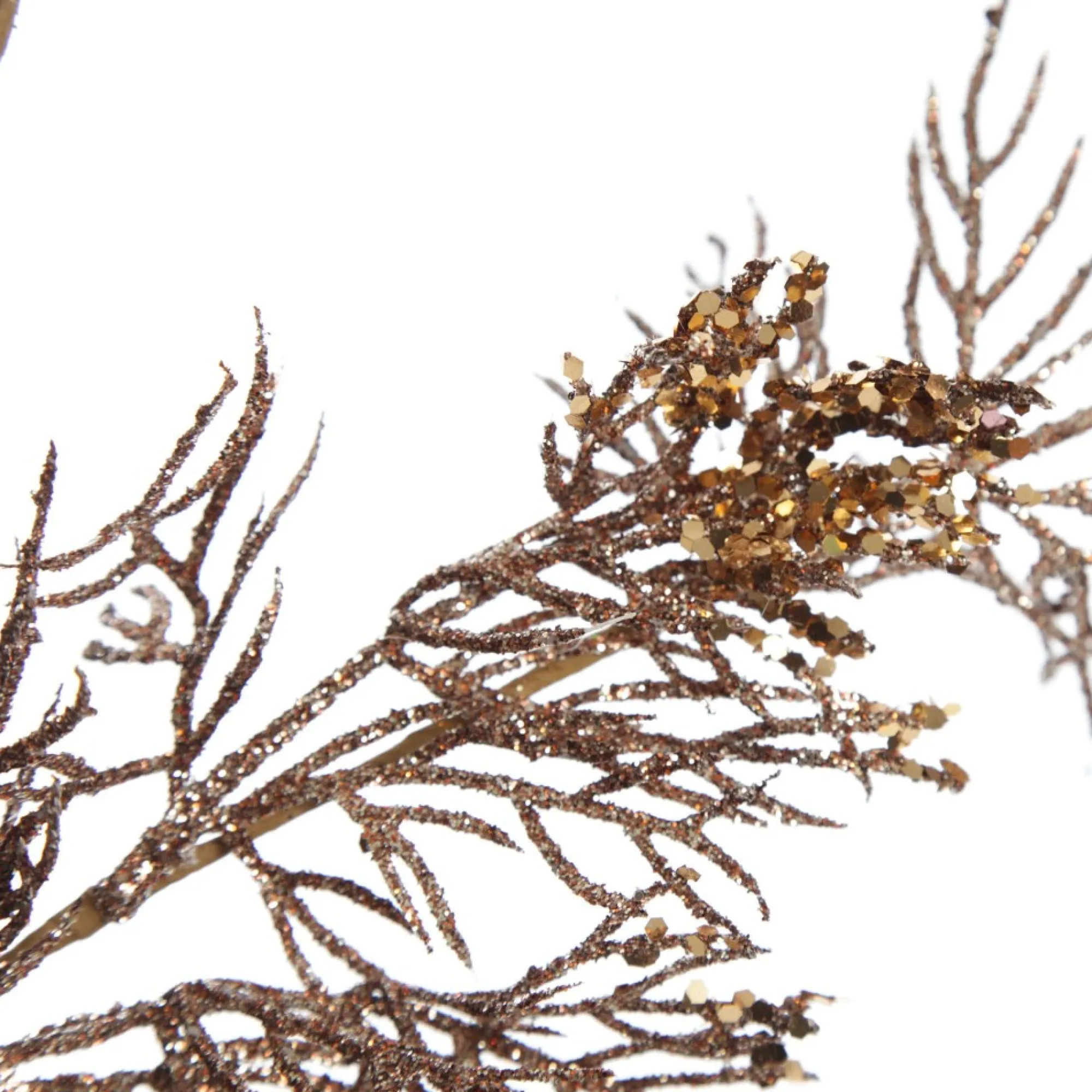 Glittered Copper Branch Spray Sale