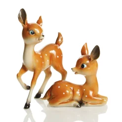 Glossy Retro Bambi Christmas Ornaments - Set of 2 Cheap