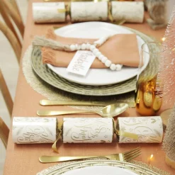 Gold and White Merry Christmas Script Bon Bons Discount