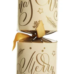 Gold and White Merry Christmas Script Bon Bons Discount