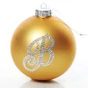 Gold Bling Monogram Christmas Bauble Discount
