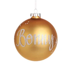 Gold Bling Monogram Christmas Bauble Discount