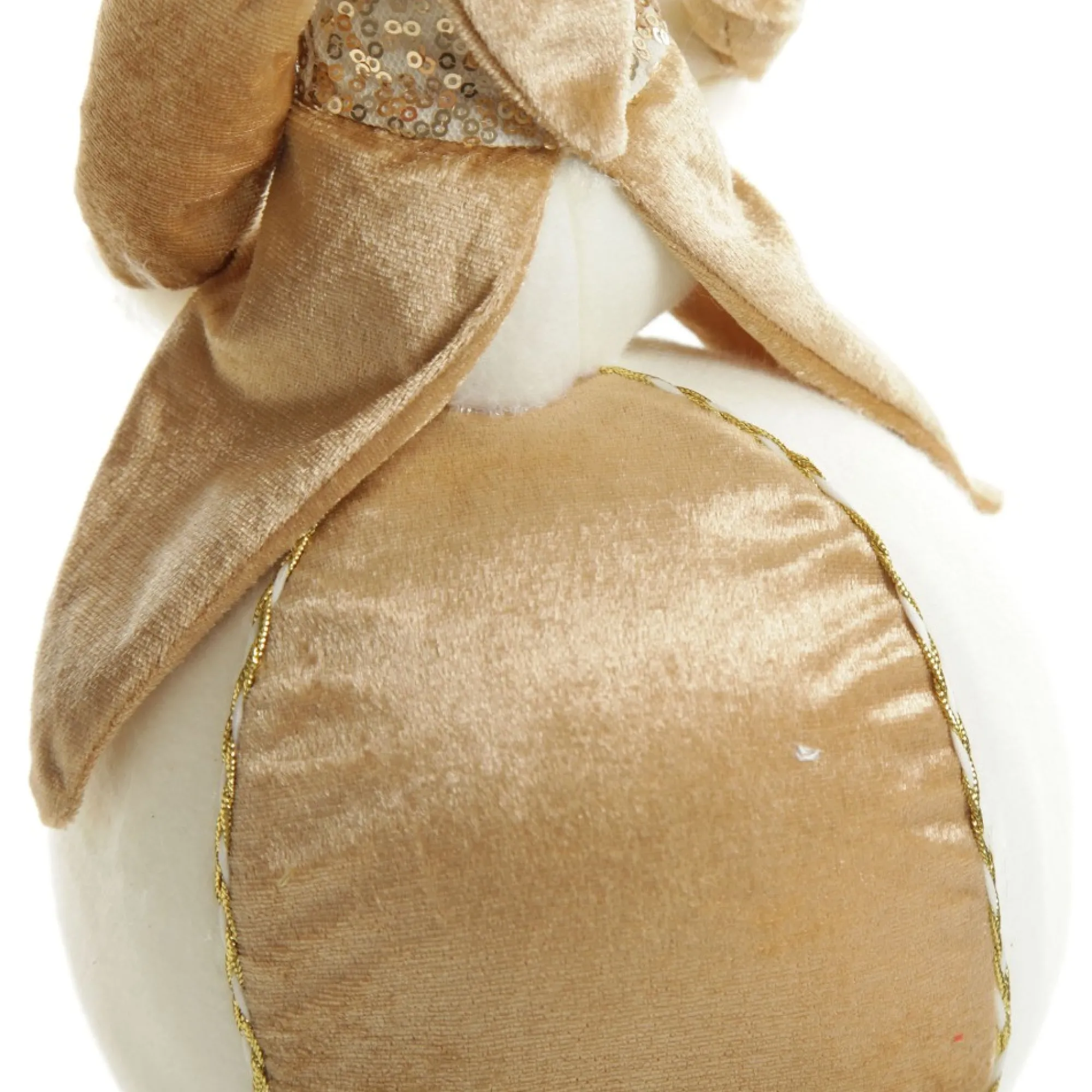 Gold Elf on Bauble Christmas Ornament New