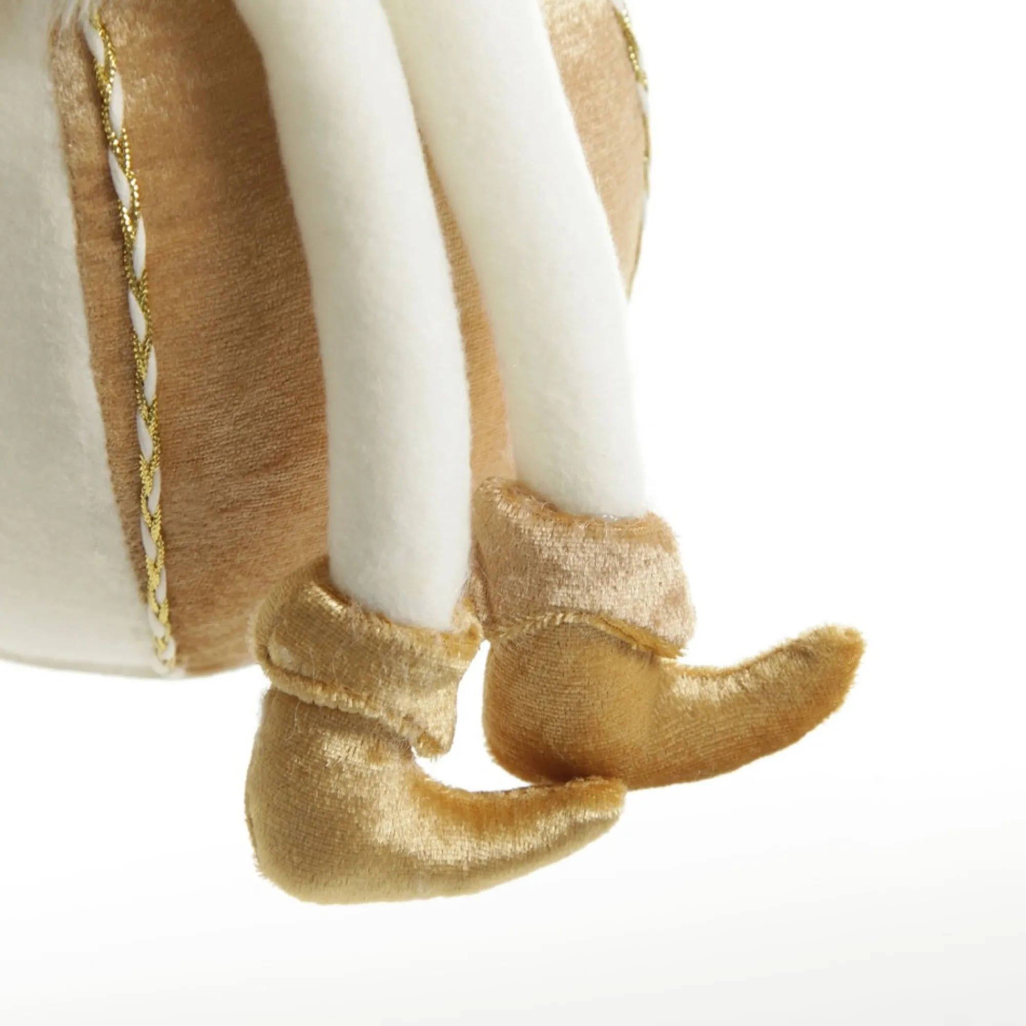 Gold Elf on Bauble Christmas Ornament New