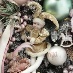 Gold Elf Sitting Christmas Ornament Shop