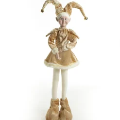 Gold Elf Standing Christmas Ornament Discount